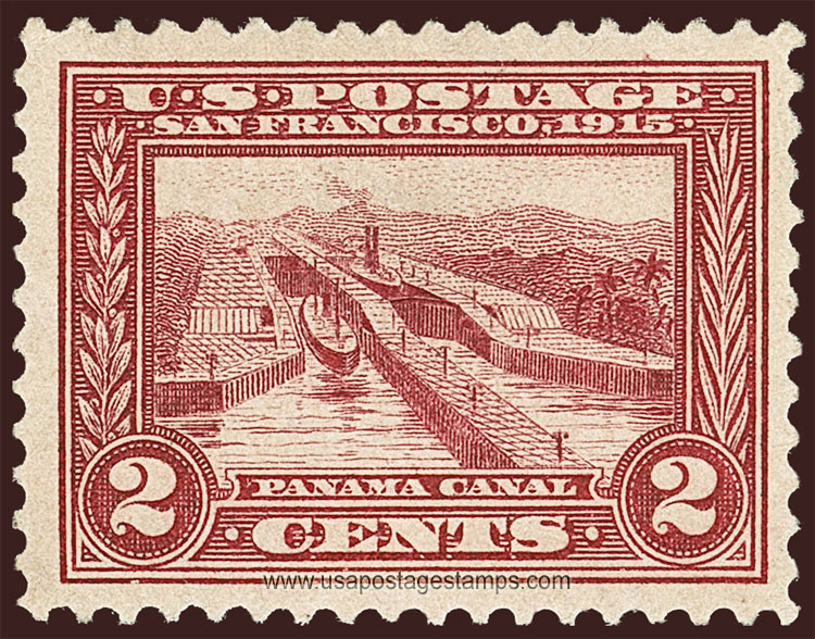 US 1913 Panama-Pacific Exposition 'Panama Canal' 2c. Scott. 398a