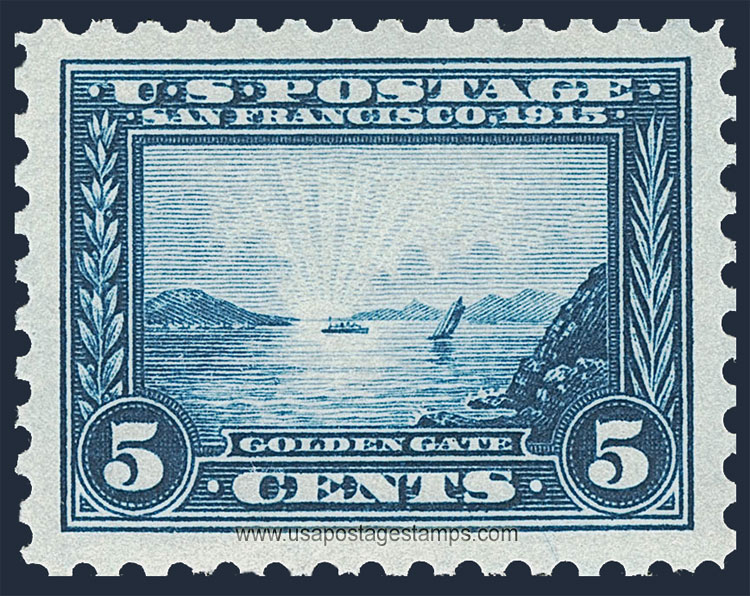 US 1915 Panama-Pacific Exposition 'Golden Gate' 5c. Scott. 403