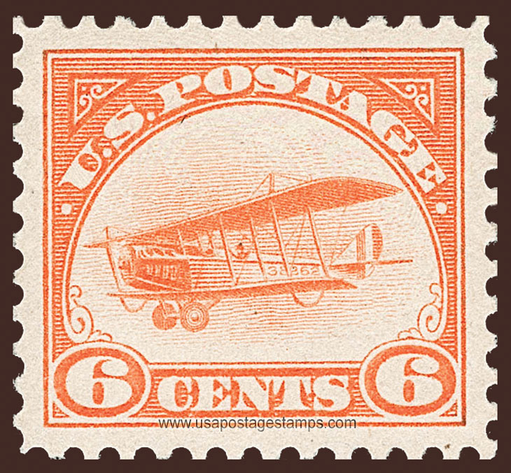 US 1918 Curtiss JN-4 Jenny 'Airmail' 6c. Scott. C1