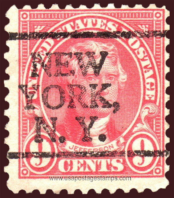 US 1923 Thomas Jefferson (1743-1826) 9c. Michel PR271A