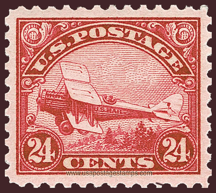 US 1923 'Airmail' DeHavilland Biplane 24c. Scott. C6