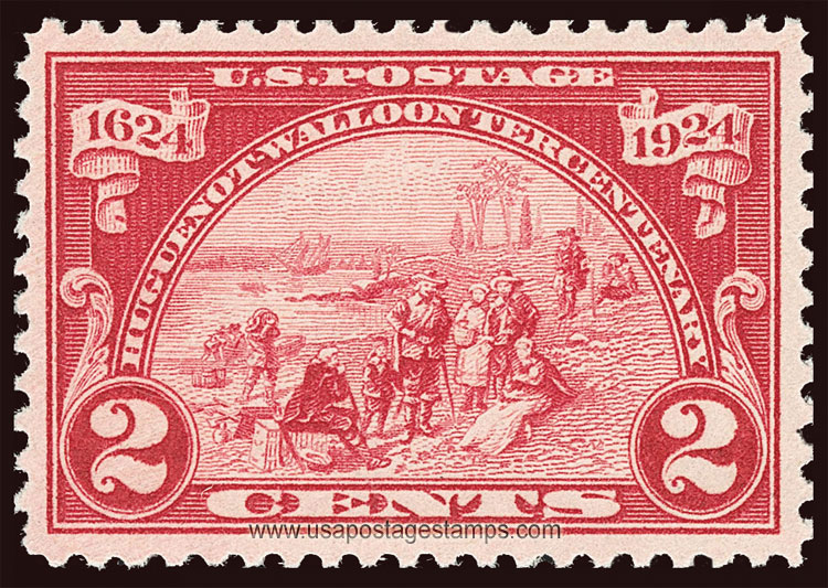 US 1924 Huguenot-Walloon Tercentenary 'Walloons Landing' 2c. Scott. 615