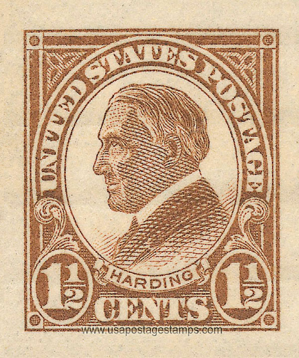 US 1926 Warren Gamaliel Harding (1865-1923) Imperf. 1�c. Scott. 631