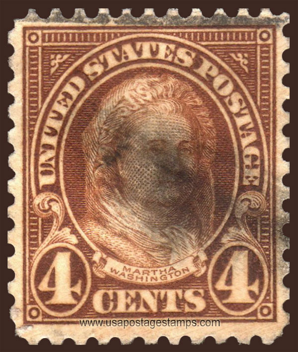 US 1927 Martha Dandridge Custis Washington (1731-1802) 4c. Michel PR265F