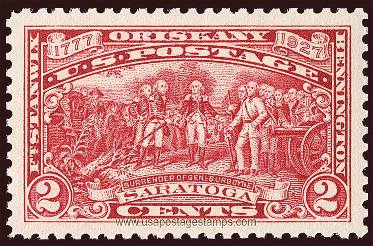 US 1927 Surrender of General Burgoyne at Saratoga 2c. Scott. 644
