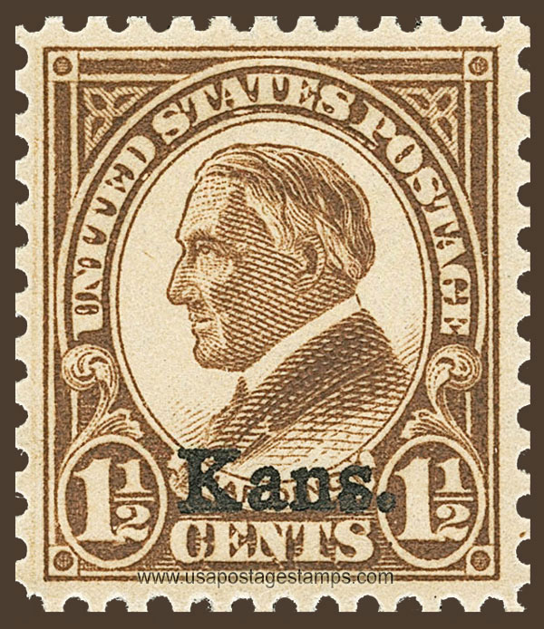 US 1929 Warren Gamaliel Harding (1865-1923) Ovpt. 'Kans.' 1�c. Scott. 659