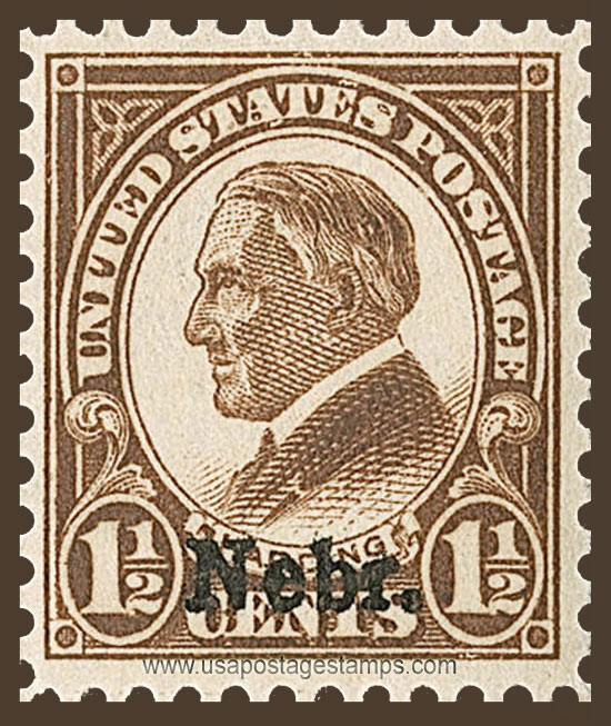 US 1929 Warren Gamaliel Harding (1865-1923) Ovpt. 'Nebr.' 1�c. Scott. 670