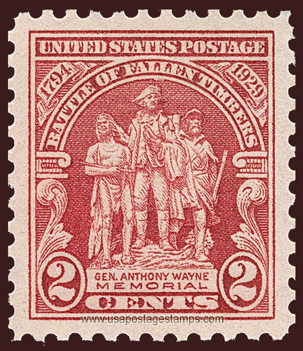 US 1929 Anthony Wayne Memorial (1929) 2c. Scott. 680