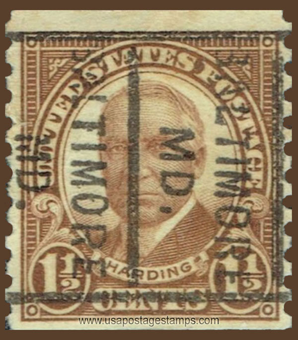 US 1930 Warren Gamaliel Harding (1865-1923) Coil 1�c. Michel PR262J