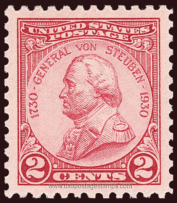 US 1930 Major General Friedrich Wilhelm von Steuben (1730-1794) 2c. Scott. 689