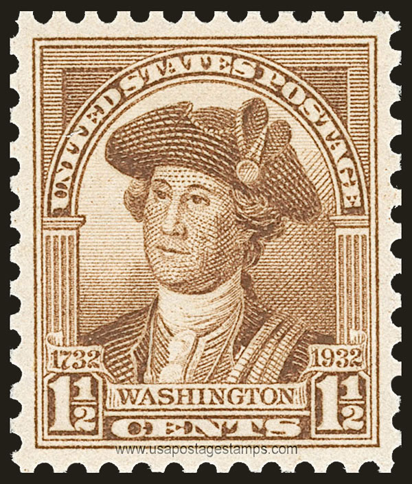 US 1932 George Washington (1732-1799) 1�c. Scott. 706
