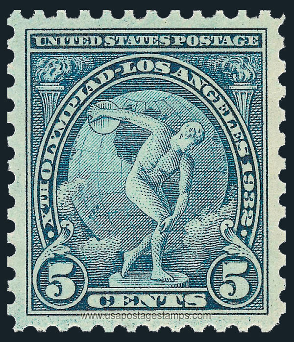 US 1932 Summer Olympic Games, Los Angeles 'Greek sculpture' 5c. Scott. 719