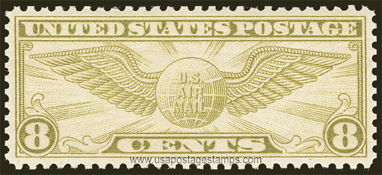 US 1932 'Airmail' Winged Globe 8c. Scott. C17
