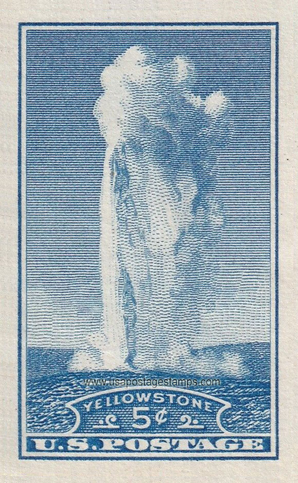 US 1935 Yellowstone National Park, Wyoming 5c. Imperf. Scott. 760