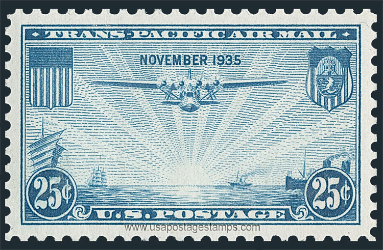 US 1935 'Airmail' Trans-Pacific 'The China Clipper' 25c. Scott. C20