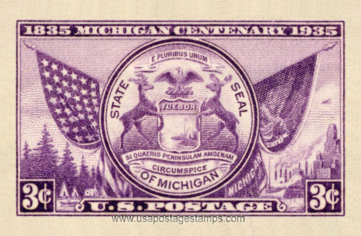 US 1936 Third International Philatelic Exhibition 'Great Seal' 3c. Scott. 778c