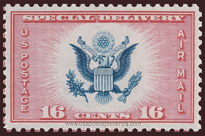 US 1936 'Airmail' Great Seal 16c. Scott. CE2