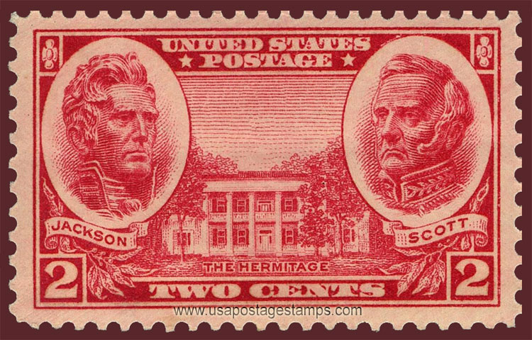 US 1937 Army Issue ; Jackson, Scott 'The Hermitage' 2c. Scott. 786