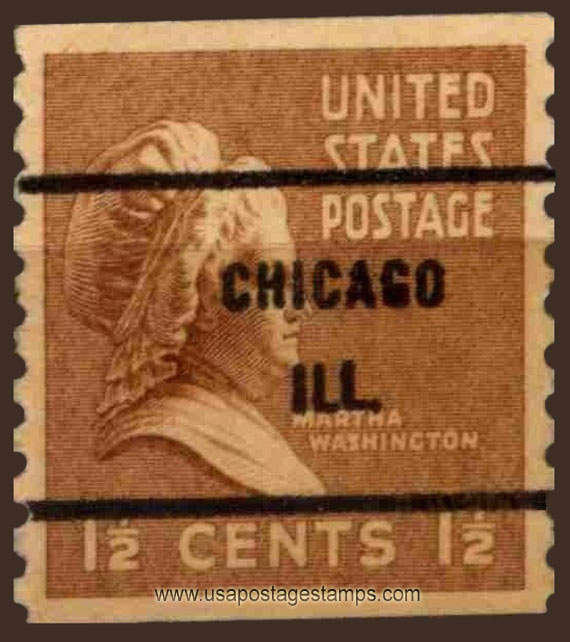 US 1938 Martha Dandridge Custis Washington (1731-1802) Coil 1�c. Michel 412CV
