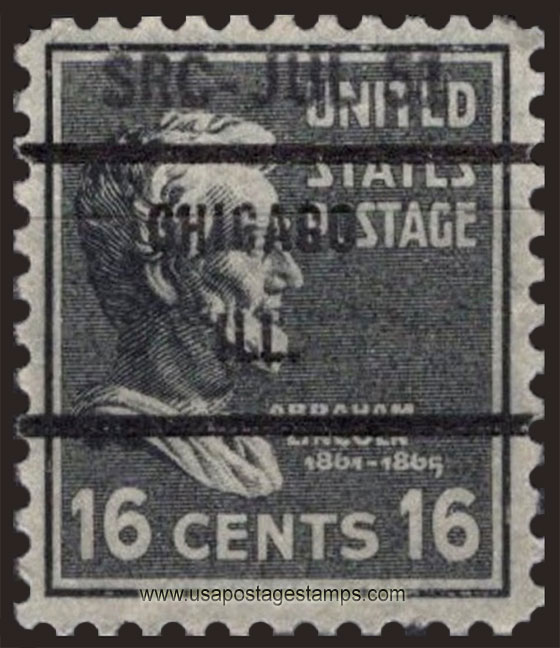 US 1938 Abraham Lincoln (1809-1865) 16c. Michel PR428A