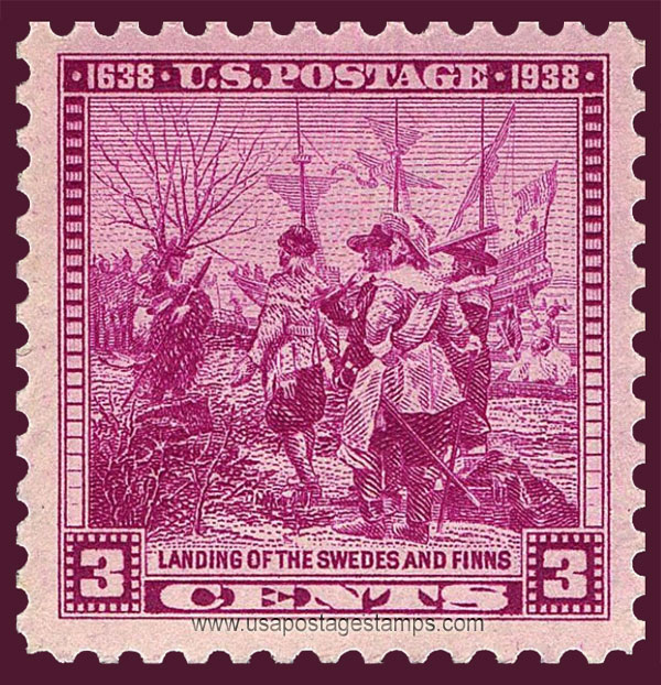 US 1938 Swedish-Finnish Tercentenary Issue 3c. Scott. 836