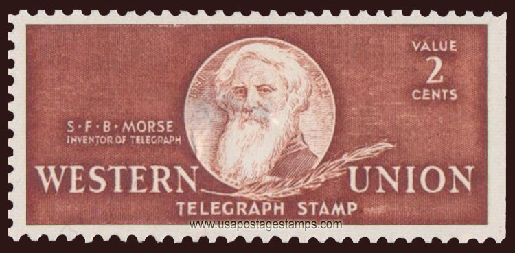 US 1939 Western Union Telegraph Company 'Samuel F. B. Morse' 2c. Scott. 16T100
