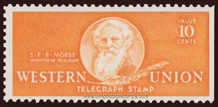 US 1939 Western Union Telegraph Company 'Samuel F. B. Morse' 10c. Scott. 16T102