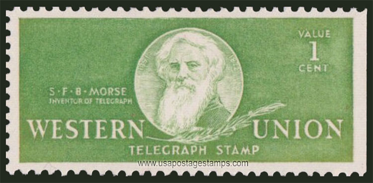 US 1939 Western Union Telegraph Company 'Samuel F. B. Morse' 1c. Scott. 16T99