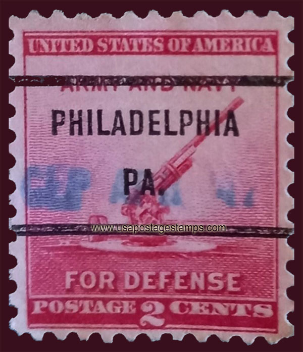 US 1940 National Defense Issue 'Anti-aircraft Gun' 2c. Michel PR496
