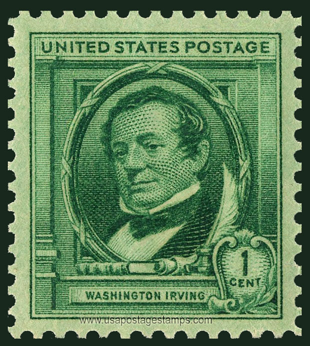 US 1940 Author Washington Irving 1c. Scott. 859
