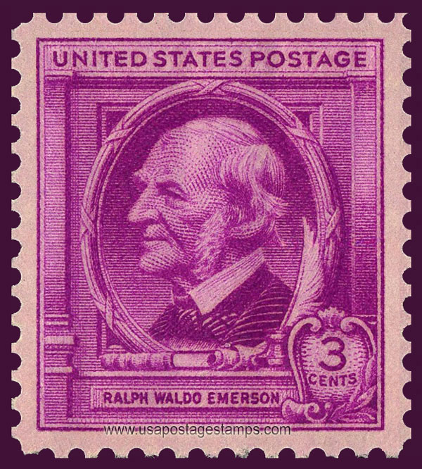US 1940 Author Ralph Waldo Emerson 3c. Scott. 861