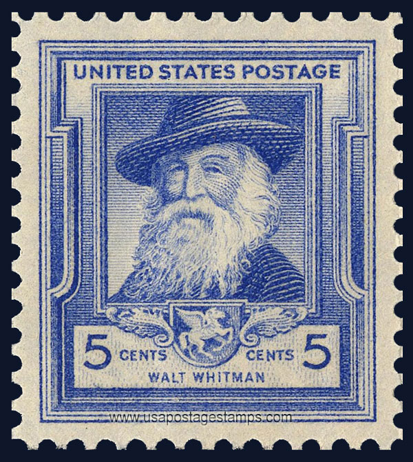 US 1940 Poet Walt Whitman 5c. Scott. 867