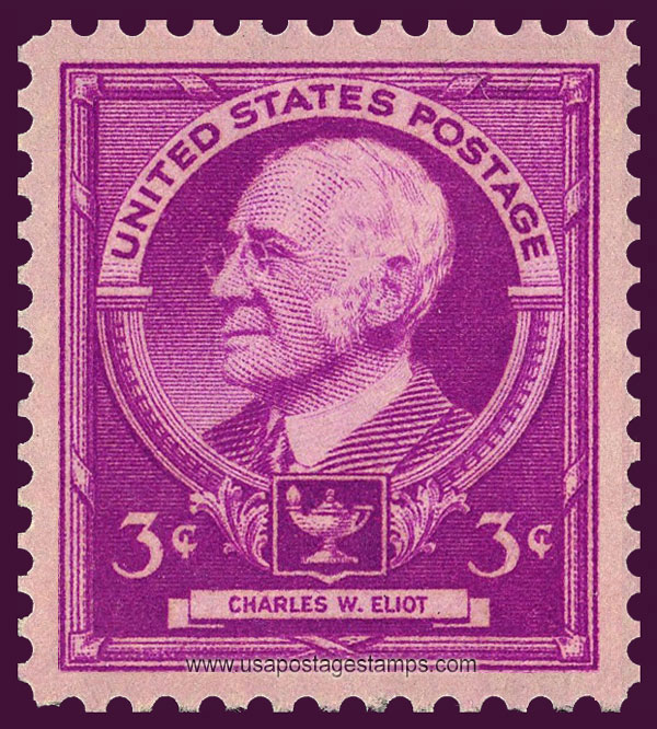 US 1940 Educator Charles W. Eliot 3c. Scott. 871