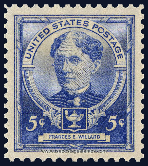 US 1940 Educator Frances Elizabeth Willard 5c. Scott. 872