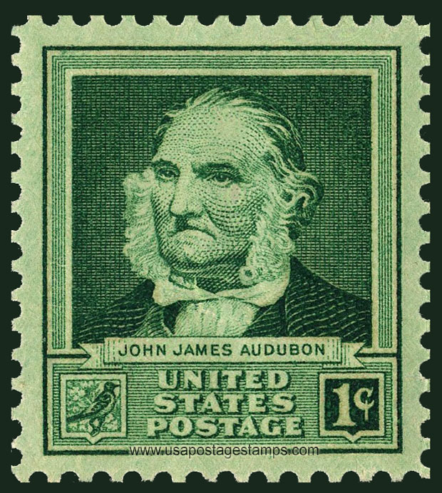 US 1940 Naturalist John James Audubon 1c. Scott. 874