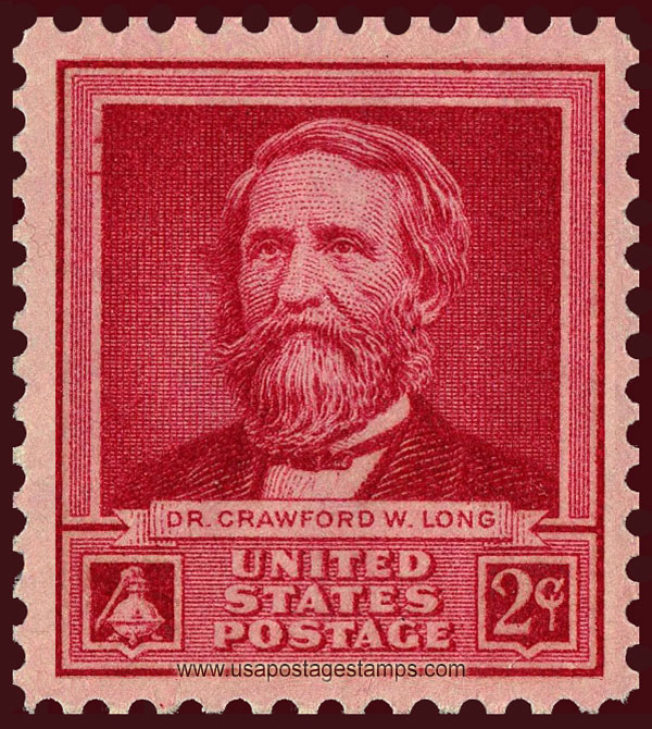US 1940 Scientist Crawford Williamson Long 2c. Scott. 875