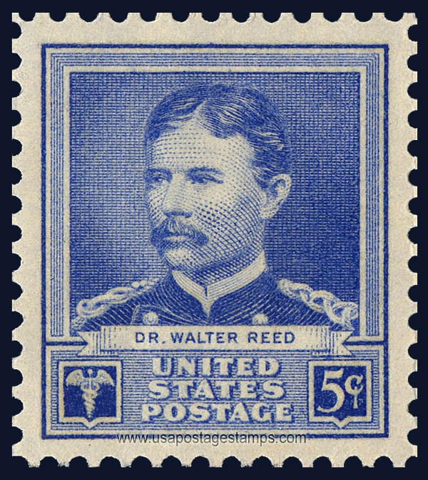 US 1940 Physician Dr. Walter Reed 5c. Scott. 877