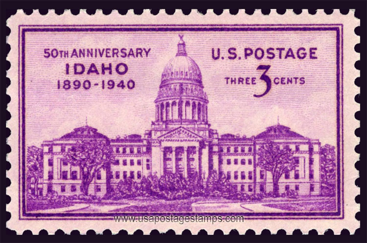 US 1940 50th Anniversary of Idaho Statehood 3c. Scott. 896