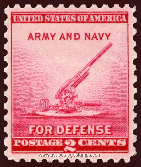 US 1940 National Defense Issue 'Anti-aircraft Gun' 2c. scott. 900