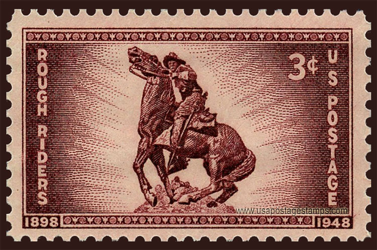 US 1948 Rough Riders ; Capt. William O'Neill 3c. Scott. 973