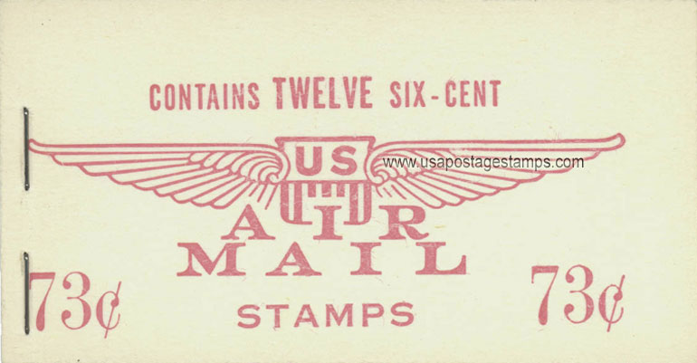 US 1949 DC-4 Skymaster Plane Airmail Booklet 73c. Scott. BKC4