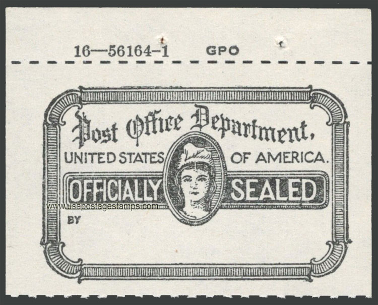 US 1950 Officially Sealed 0c. Scott. OX39