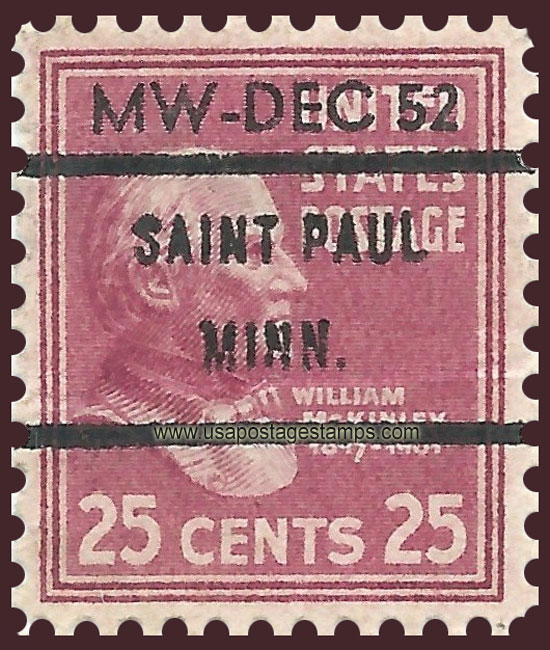 US 1952 William McKinley (1843-1901) 25c. Michel 436AV