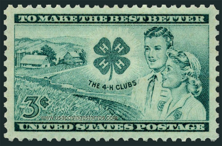 US 1952 4H Club 3c. Scott. 1005