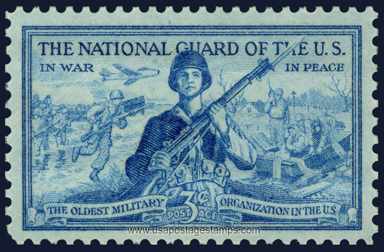 US 1953 National Guard 3c. Scott. 1017