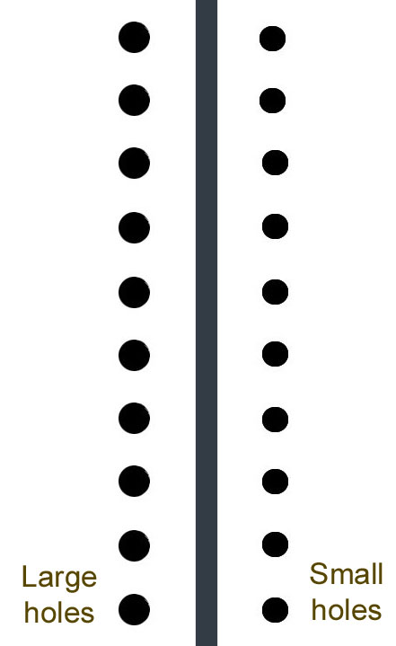 Large holes stamp