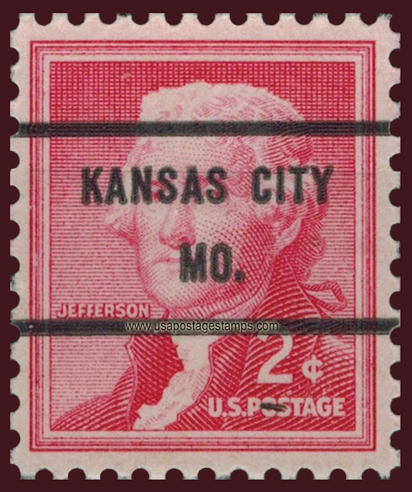 US 1954 Thomas Jefferson (1743-1826) 2c. Michel PR654A