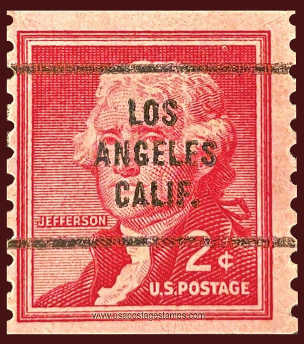 US 1954 Thomas Jefferson (1743-1826) Coil 2c. Michel PR654C