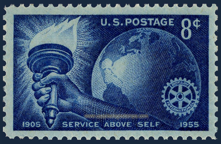 US 1955 50th Anniversary of Rotary International 3c. Scott. 1066