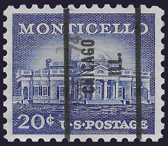 US 1956 Monticello (1772), Charlottesville, Virginia 20c. Michel PR669A